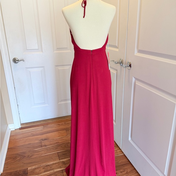 JJs House Raspberry Red Halter Maxi Dress - Picture 13 of 13